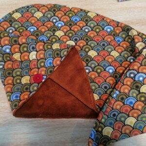 Serviette cheveux - Eventail Sonia terracotta / Terracotta