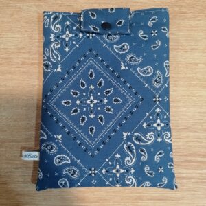 Pochette Livre de Poche - Bandana bleu