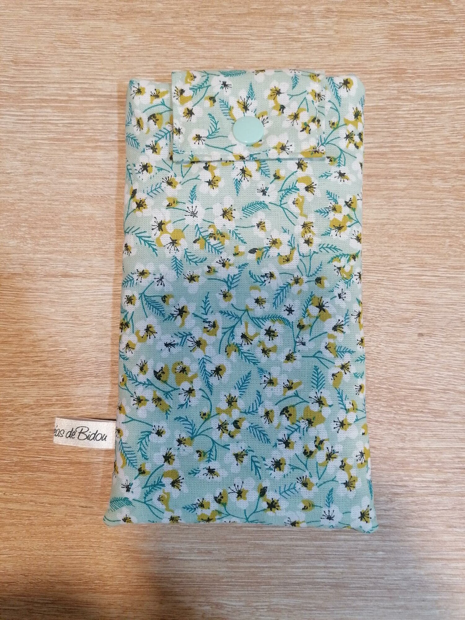 Pochette téléphone - Miyu vert eau