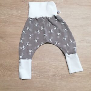 Sarouel 3 mois - Souris / blanc