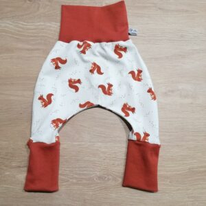 Sarouel 3 mois - Ecureuils / rouille