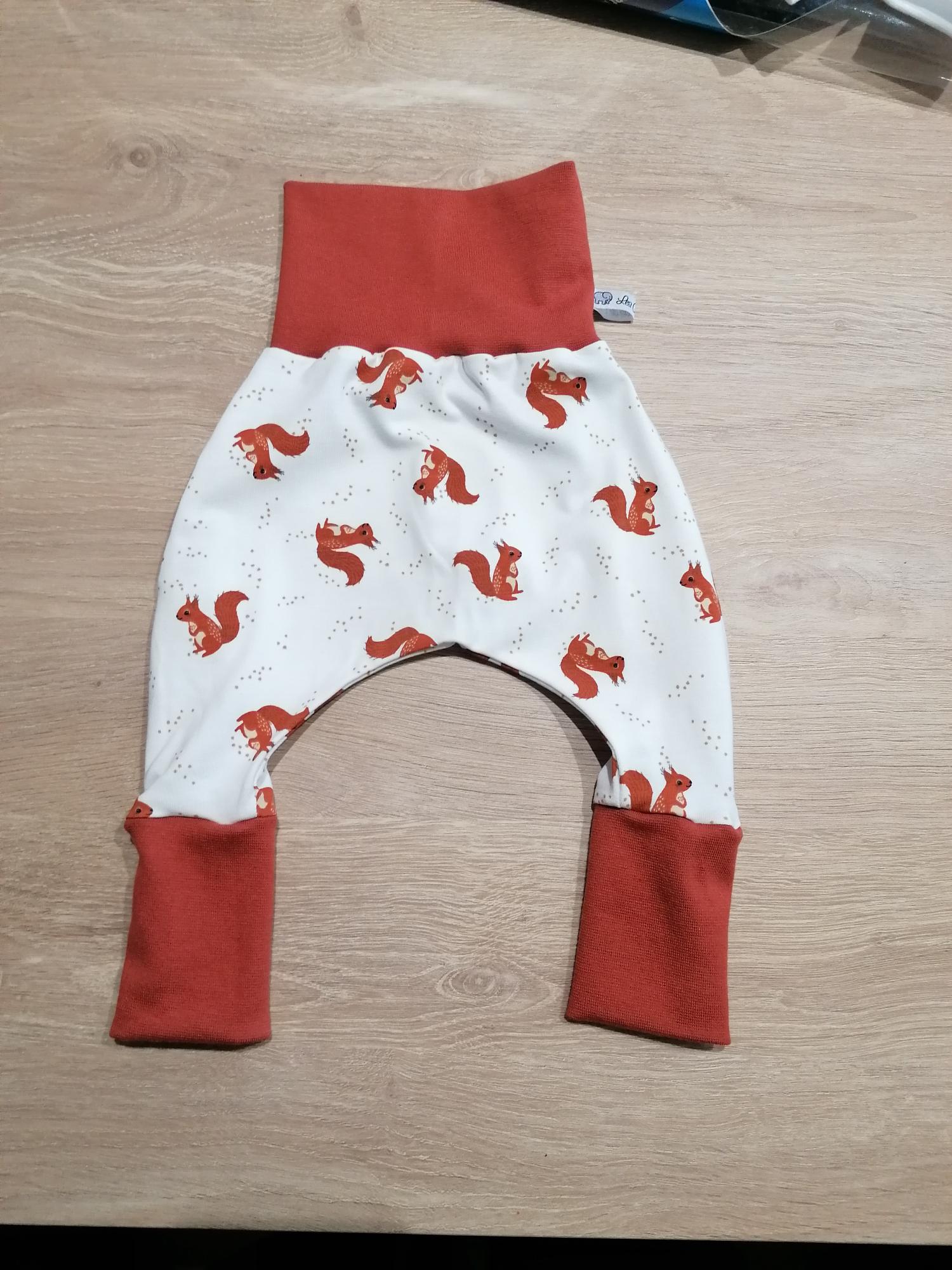 Sarouel 3 mois - Ecureuils / rouille