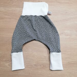 Sarouel 3 mois - Traits gris / blanc