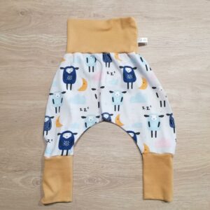 Sarouel 6 mois - Moutons / Moutarde