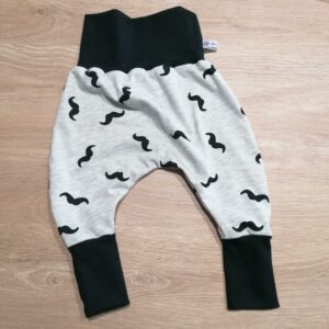 Sarouel 12 mois - Moustaches / noir