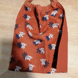 Serviette bavoir - Koala / terracotta