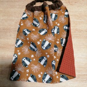 Serviette bavoir - Tigres / terracotta