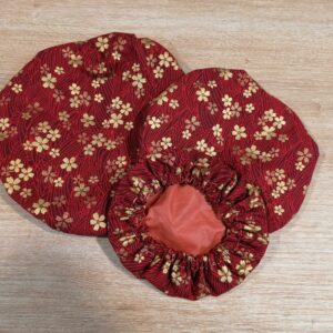 Charlottes alimentaires - Fleurs japon or rouge