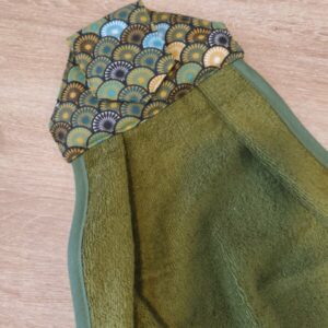 Essuie mains - Eventail Sonia vert / Vert