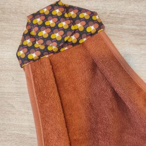 Essuie mains - Rond wax / Terre cuite