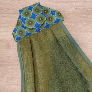 Essuie mains - Rond wax / vert